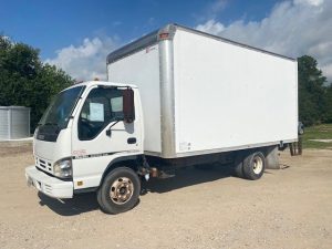 box truck in white colour